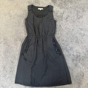 Ann Taylor LOFT Black Sleeveless A-Line Dress With Zipper Pockets Size 6